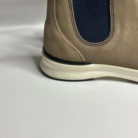 Blundstone 2146 Suede Chelsea Active Boots Sand Navy Mens US Size 10
