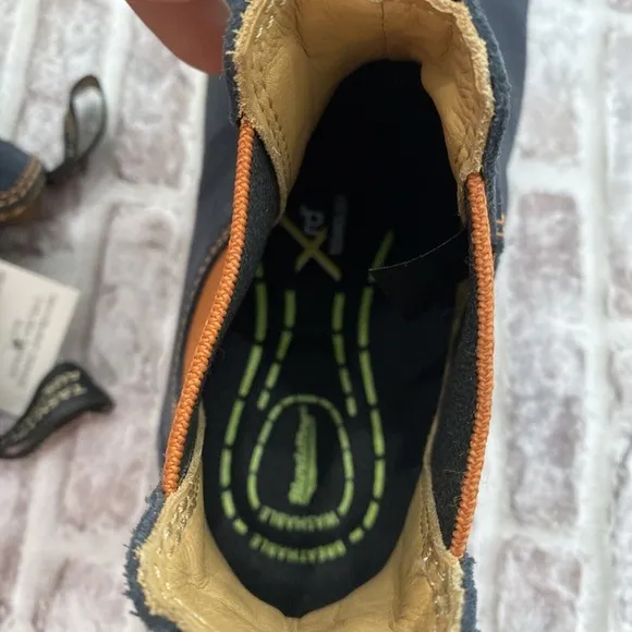 Blundstone 2147 Chelsea Boots Women 9.5 Navy Orange Suede Pull On New EU 40‎