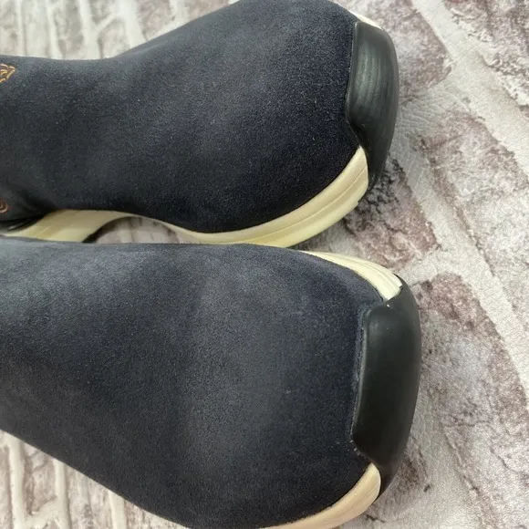 Blundstone 2147 Chelsea Boots Women 9.5 Navy Orange Suede Pull On New EU 40‎