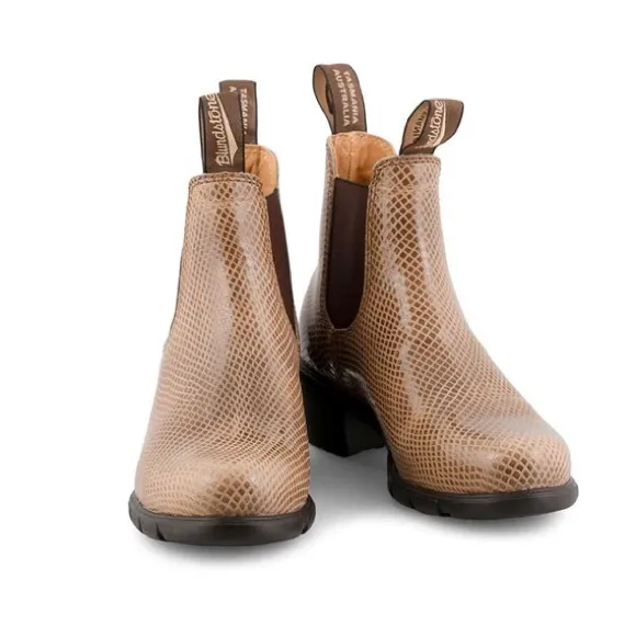 BLUNDSTONE Chelsea Lizard Embossed Leather Heeled Boot. 2165. Size: 6.5, 7, 8