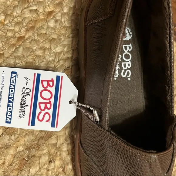 BOBS by Skechers Chocolate Brown Shoes NWOB but with Tag 6.5 Fuzzy Lined