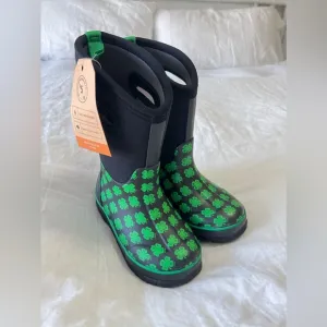 Bogs 4-H | Youth SZ 13 | Outdoor Boots Rain Waterproof Flexible Black Green NWT