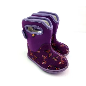 Bogs Butterfly Toddler Girls Size 5 Purple Pull On Waterproof Insulated Boots