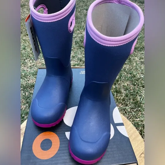 BOGS Girls Youth Big Kid SZ 1 Boots/Snow/Winter in Blue and Pink