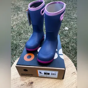 BOGS Girls Youth Big Kid SZ 1 Boots/Snow/Winter in Blue and Pink