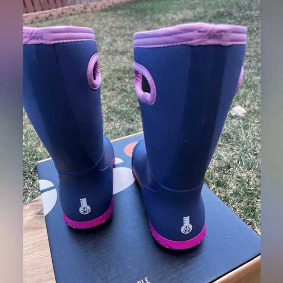 BOGS Girls Youth Big Kid SZ 1 Boots/Snow/Winter in Blue and Pink