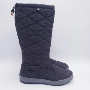 Bogs Women’s 11 Snowday Tall Black Quilted Insulated Waterproof Winter Boots
