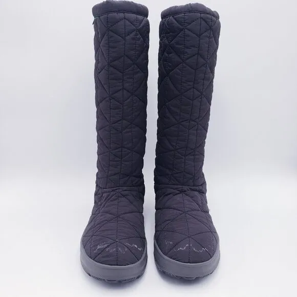 Bogs Women’s 11 Snowday Tall Black Quilted Insulated Waterproof Winter Boots