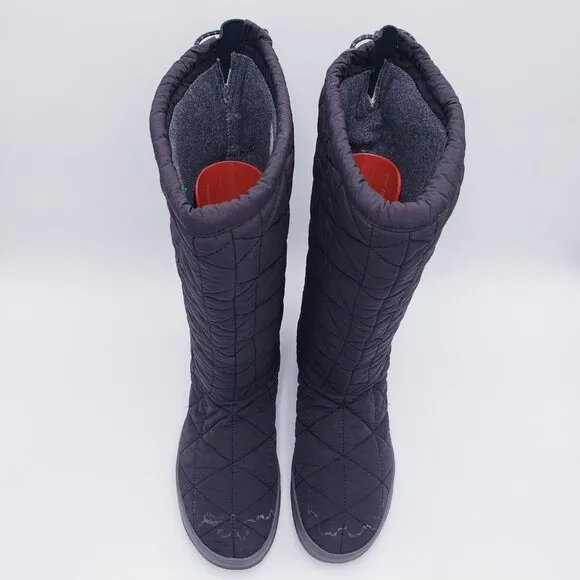 Bogs Women’s 11 Snowday Tall Black Quilted Insulated Waterproof Winter Boots
