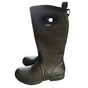 Bogs Women's Crandall Tall Boots Size 7 Gray &amp; Black Insulated Rain Snow