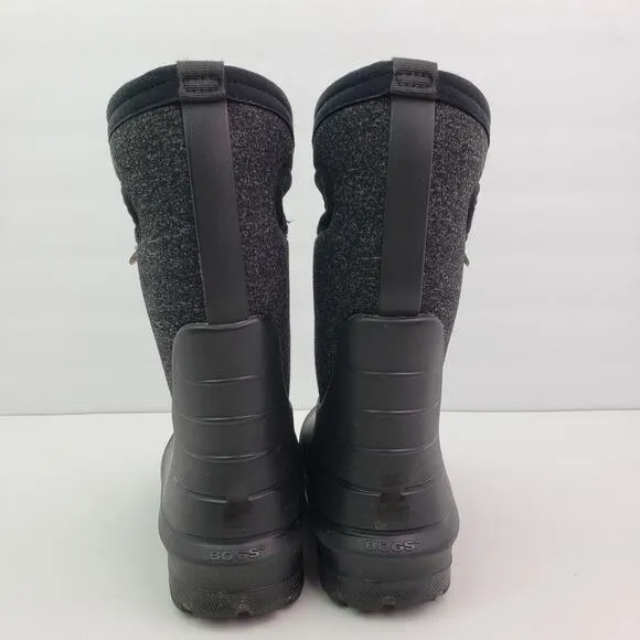 Bogs York Solid Insulated Kids Size 10 Black Neo Classic Waterproof Pull On Boot