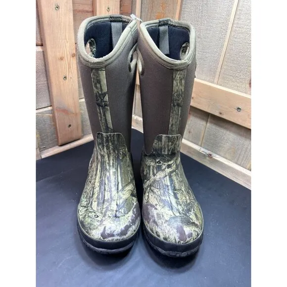 Bogs Youth Size 3 Mossy Oak Waterproof Insulated Rubber Boots