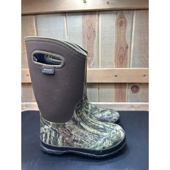 Bogs Youth Size 3 Mossy Oak Waterproof Insulated Rubber Boots