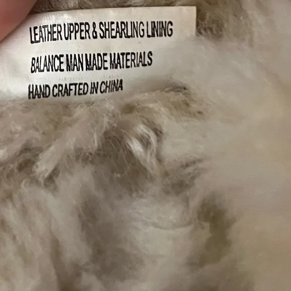 BORN handcrafted lamb skin lamb fur boots size 7