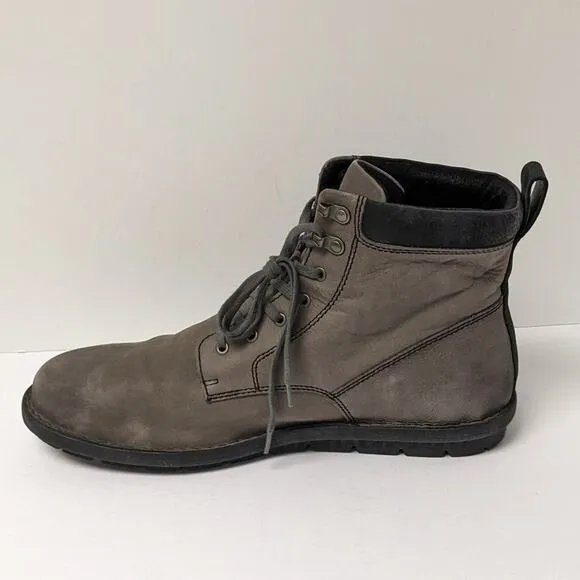 Born Sean Lace-Up Boots, Grey Leather, Men's 13 M