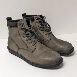 Born Sean Lace-Up Boots, Grey Leather, Men's 13 M