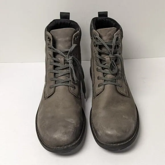Born Sean Lace-Up Boots, Grey Leather, Men's 13 M
