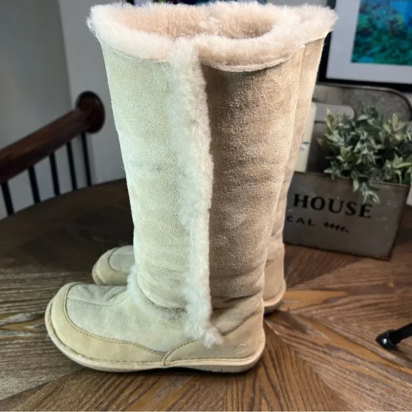 Born Suede and Faux Fur Boots
