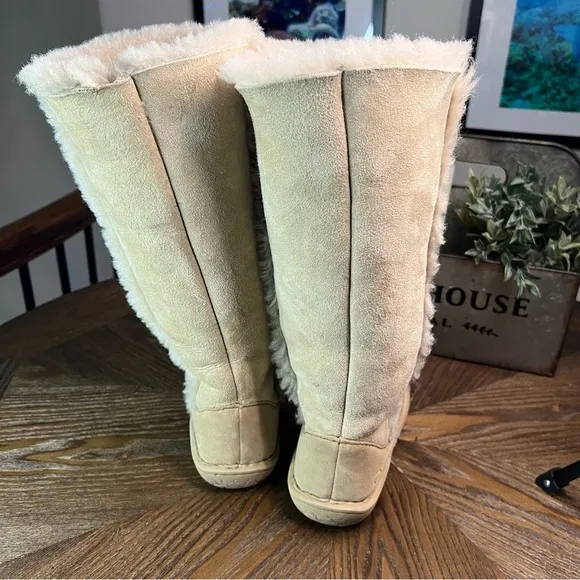 Born Suede and Faux Fur Boots