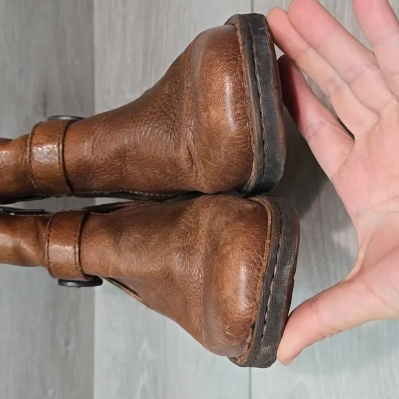 Born Women Mairead  Ankle Leather Moto Boots shoes sz 7
