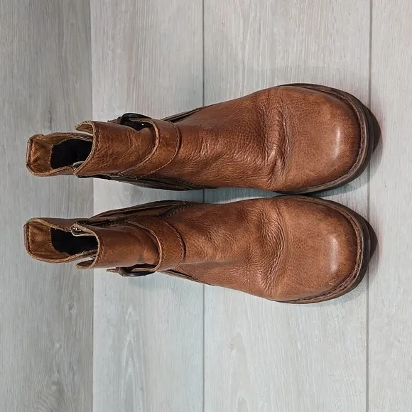Born Women Mairead  Ankle Leather Moto Boots shoes sz 7