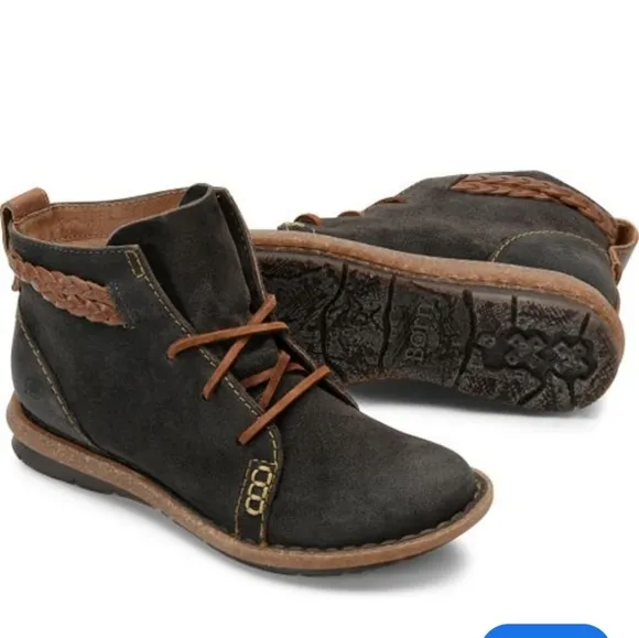 Born Women Temple Final Ankle Leather Boots shoes sz 9
