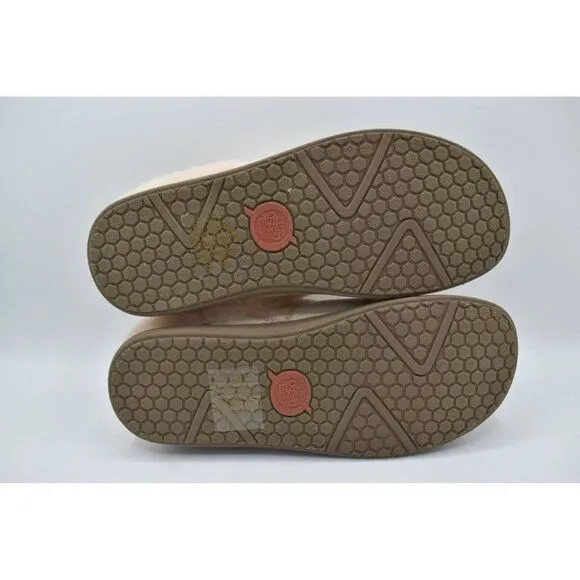 Born Womens Size 7 Ali Winter White Plaid Wool Slip On Slippers Shoes