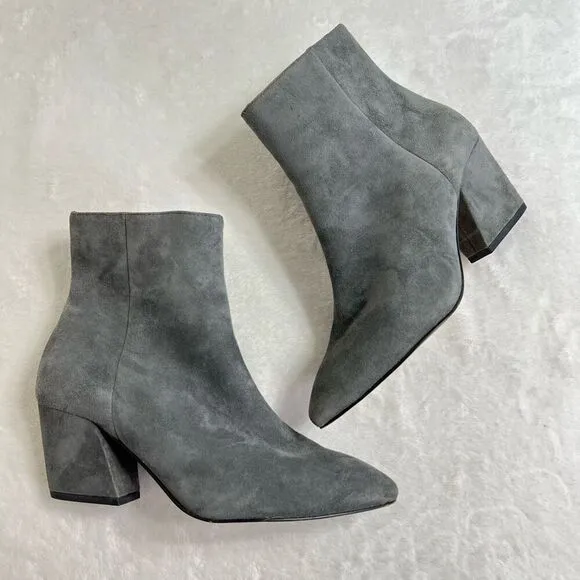 Botkier Gray Suede Sasha Ankle Boots  7 Women