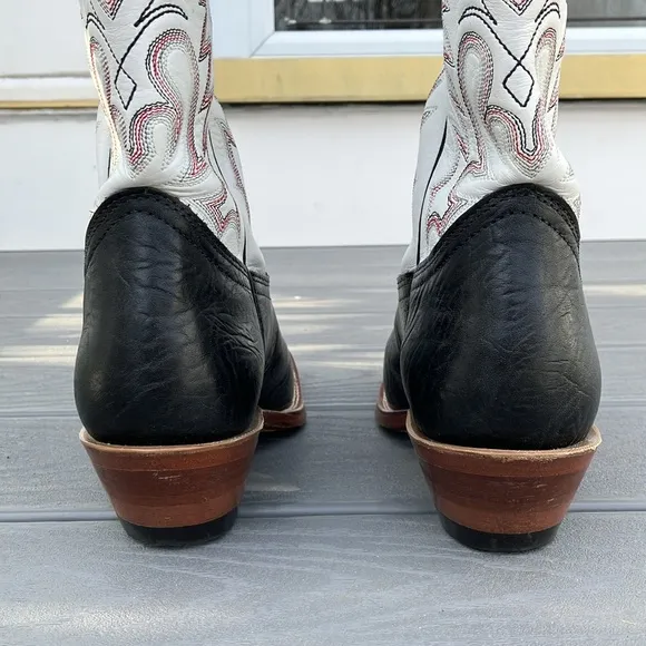Boulet Women’s Cowboy/Western Leather Boots Black/White Size 7.5