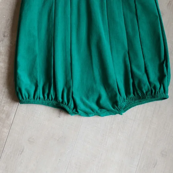 Boys Smocked Green Romper Pinwale Corduroy Bailey Boys Boutique 24 Months NWT