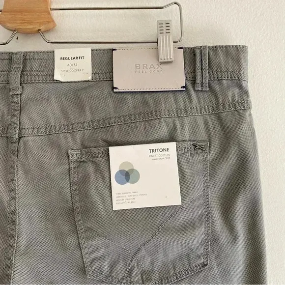 BRAX Feel Good Cooper Fancy Stretch Five Pocket Pants in Tritone Sz 40/34