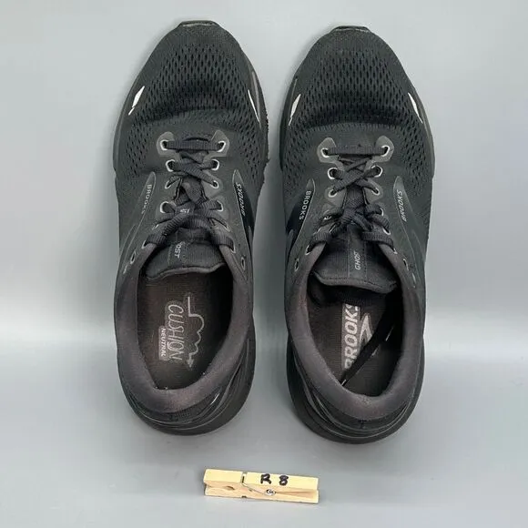 Brooks Ghost 15 Mens Size 9 Black Athletic Shoes Running Sneaker Lace Up Comfort