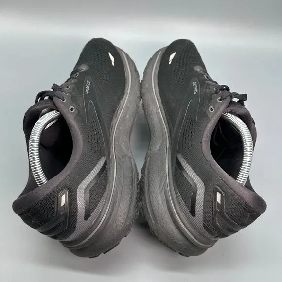 Brooks Ghost 15 Mens Size 9 Black Athletic Shoes Running Sneaker Lace Up Comfort