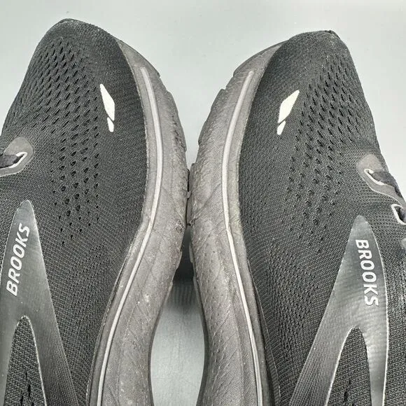 Brooks Ghost 15 Mens Size 9 Black Athletic Shoes Running Sneaker Lace Up Comfort