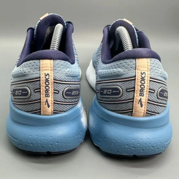 Brooks Glycerin 20 Womens 10 Light Blue Shoe Lace-Up Athletic Running Sneaker
