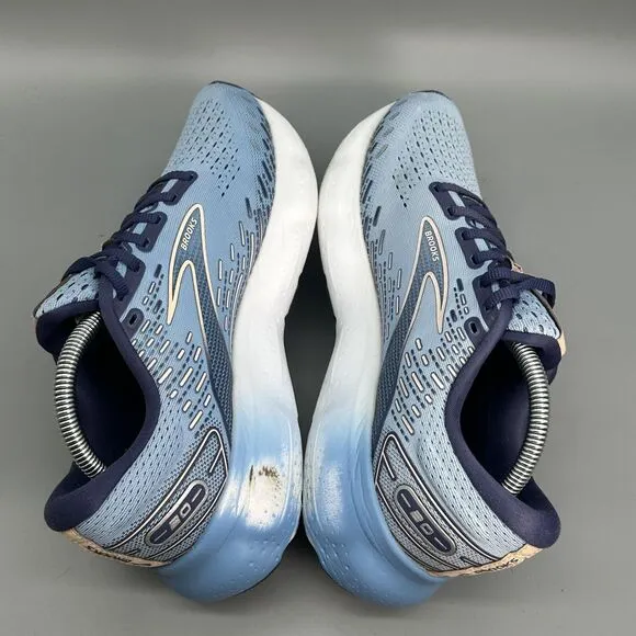 Brooks Glycerin 20 Womens 10 Light Blue Shoe Lace-Up Athletic Running Sneaker