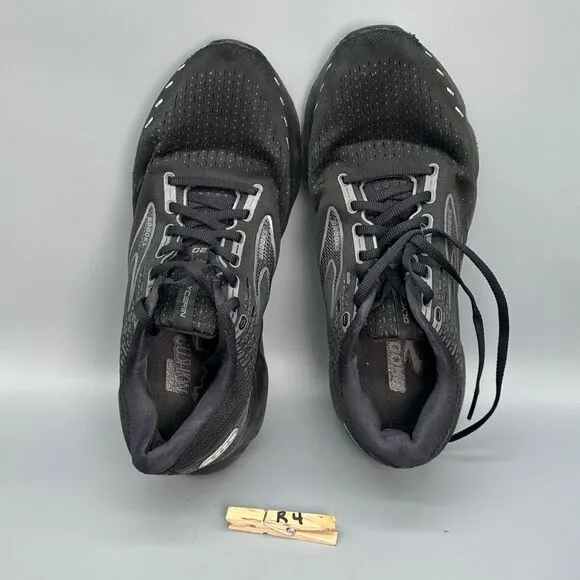 Brooks Glycerin GTS 20 Mens Size 10 Black Athletic Running Shoe Lace Up Sneakers