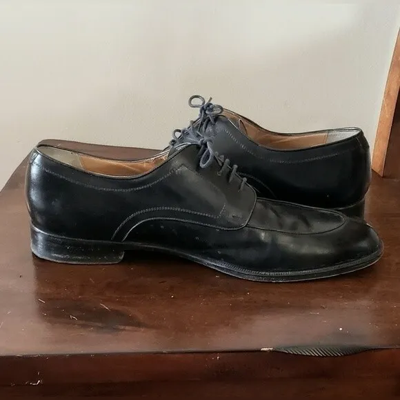 Bruno Magli  Loren Men's Black Leather Dress Shoes Made in Italy  Size 1…