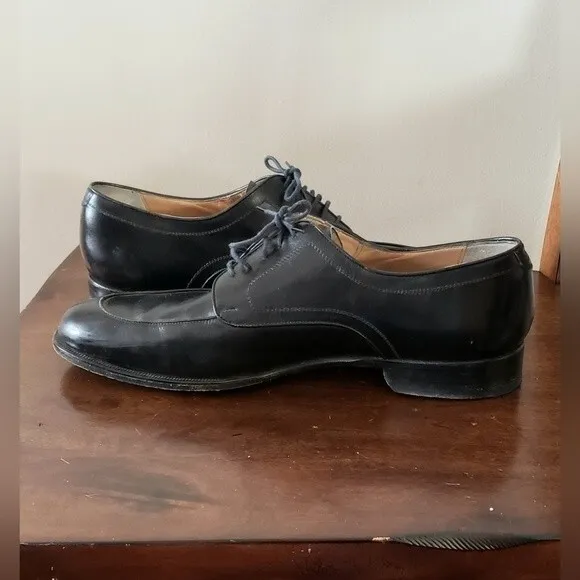 Bruno Magli  Loren Men's Black Leather Dress Shoes Made in Italy  Size 1…