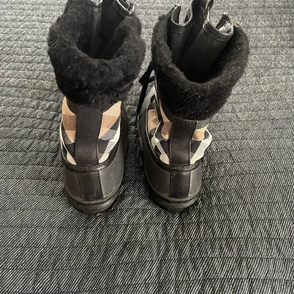 Burberry Check Fur Lined Rain/Winter Boots