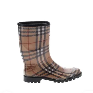 Burberry Nova Plaid Check Rubber Rain Boots size US 5.5/EU 36