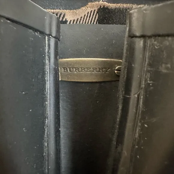Burberry Unisex Rain Boots Men - Original Used - Rubber boots Black  Size US 7,5