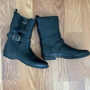 Burberry Unisex Rain Boots Men - Original Used - Rubber boots Black  Size US 7,5