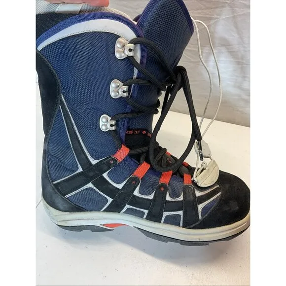 BURTON Moto MNS Snowboarding BOOTS Mens 10.5 Bone Out Blue Black Winter Lace