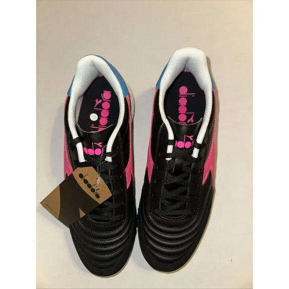 Calcetto‎ Diaspora GR LT TF, Black/Pink, Fluo/Cyan, Blue 10.5