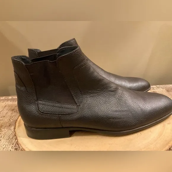 Calvin Klein Cadman Boots Mens Sz-8 Pull On Dark Brown