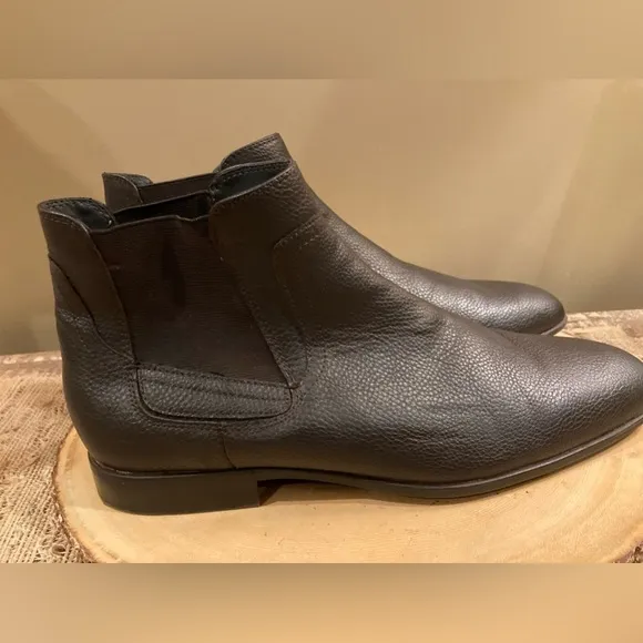 Calvin Klein Cadman Boots Mens Sz-8 Pull On Dark Brown