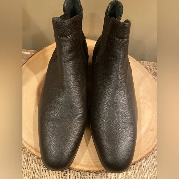 Calvin Klein Cadman Boots Mens Sz-8 Pull On Dark Brown