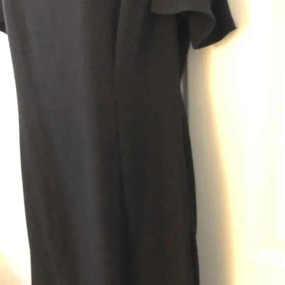 Calvin Klein Cold Shoulder Black V-Neck Dress