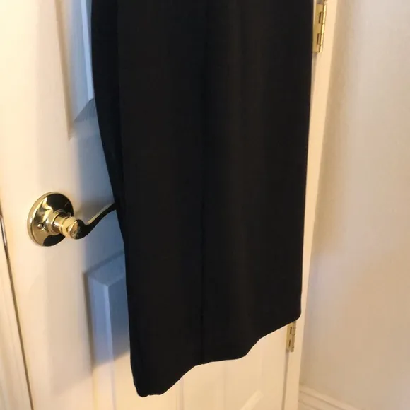 Calvin Klein Cold Shoulder Black V-Neck Dress